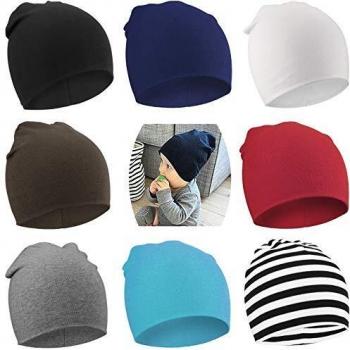 DRESHOW 8 PCS Bebé Beanie Sombrero Recién Nacidos Niño Pequeño Sombrero para Bebés Niños Gorros