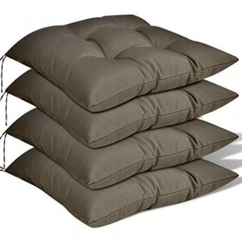 vidaXL Conjunto de 4 Cojines Marrones de los Asientos Almohadas Espesor de 8 cm
