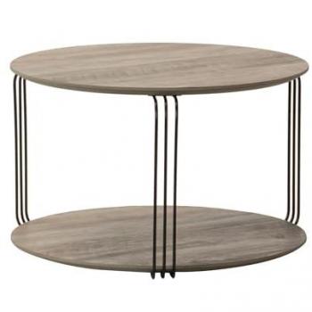 Adda Home Mesa Centro MDF Metal Vinilo K/d 60x60x37 Cm - Negro/Marrón