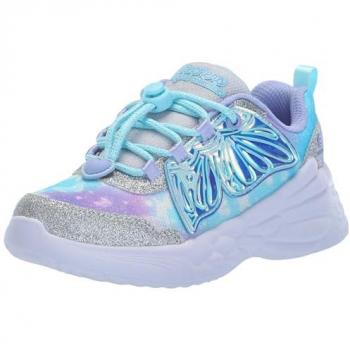 Skechers Dream Racer Wing Brites Silver Sneakers for Kids - Size: 1.5 UK Child / 2.5 Youth M - Gender: Unisex