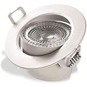 Foco empotrable LED 5,5 W, 460 lm, 3000 K, IP44, regulable con cubiertas intercambiables