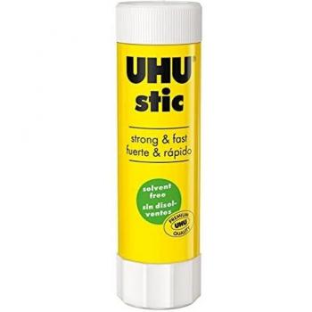 UHU 3-36556 stic, barra de pegamento sin disolvente 1 x 4 g Blíster Blanco, Negro, 1,8 metros