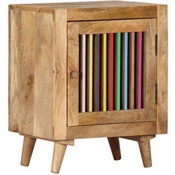 Solid Mango Wood Bedside Cabinet 15.7x11.8x19.7