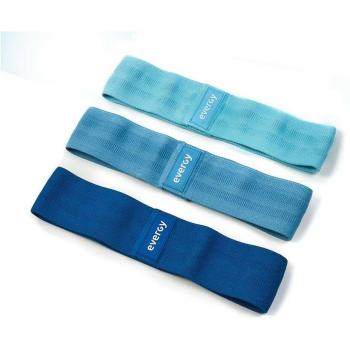 Pack de 3 bandas elásticas Evergy Fitness - amarillo, azul y rosa