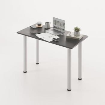 Mesa Escritorio Oyun Gris Oscuro con Patas Blancas