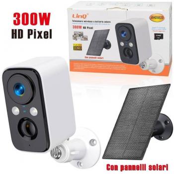 Cámara Solar Inalámbrica Recargable 300W HD Pixels AHD5023 para Seguridad Exterior