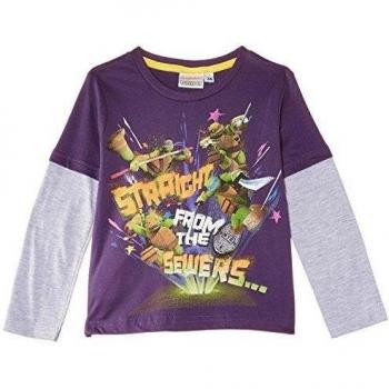 Nickelodeon Teenage Ninja Mutant Hero Turtles NH1275 - Camiseta de manga larga para niño, color berenjena, talla 3 años