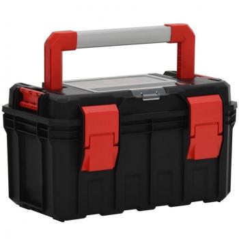Caja de herramientas negra y roja 45x28x26,5 cm