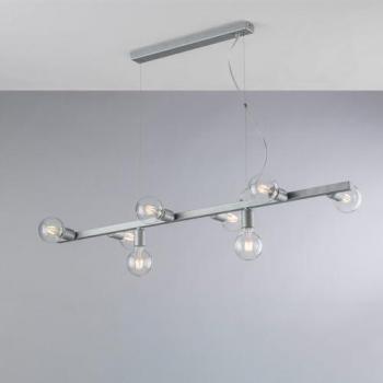 Araña Contemporánea Fabian Plata 8 Luces E27