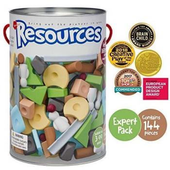 Taksa Toys Resources® Fun Pack 36 bloques de construcción alternativos, juguetes creativos para niños, inspirados en la naturaleza, juguetes de aprendizaje Montessori