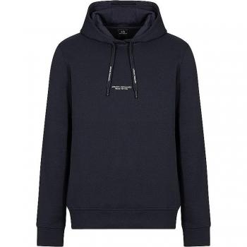 Armani Exchange Men's Navy Blue Hoodie Sweatshirt with Logo, Size XL