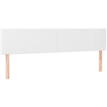 Cabeceros 2 unidades de cuero sintético blanco 80x5x78/88 cm