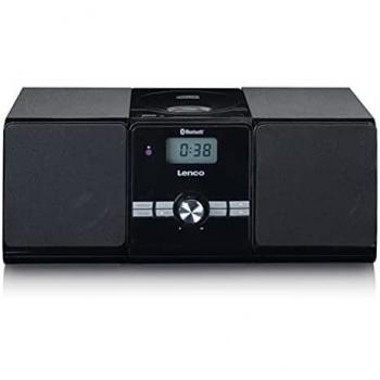 Lenco MC-030BK Microcadena de Música Doméstica 10W con Reproductor de CD/MP3 - Negro
