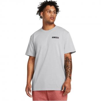 Camiseta de Hombre Under Armour Heavyweight Armour Label Gris Talla M Ajuste Holgado