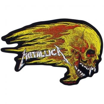 Metallica Flaming Skull Unisex Parche multicolor 100% poliéster