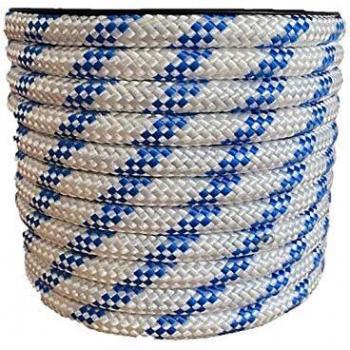 CORDAMARKET 10mm Cuerda driza, Adultos Unisex, Blanca, 25mts