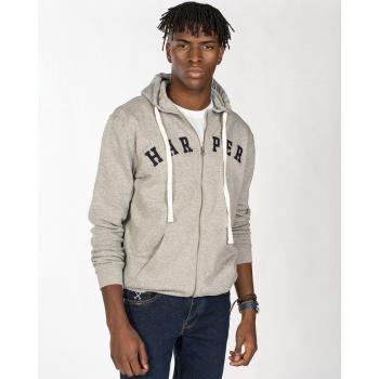 Chaqueta deportiva de hombre con cremallera y cuello capucha