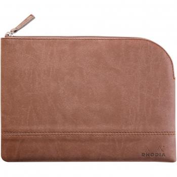 Rhodia 116624C - Bolsa con cremallera - Mediana Marrón Chocolate