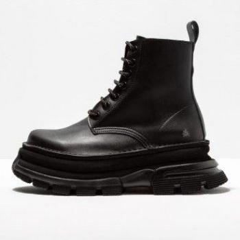 Botines de piel 1646 Art Core 2 negro -altura plataforma: 6.5cm-