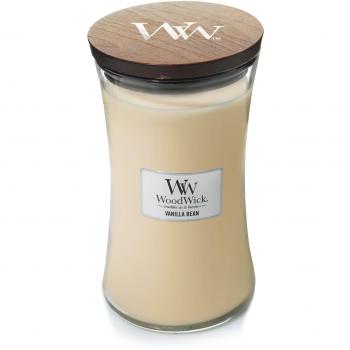Woodwick Large Hourglass Scented Candle | Vanilla Bean | with Crackling Wick | Burn Time: Up to 130 Hours, Vanilla Bean