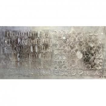 Dipinto sobre lienzo con marco 60x120 astratto con cerchi e ovali pintura