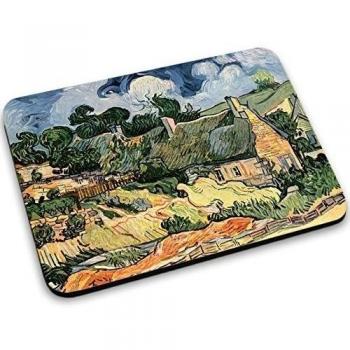 Van Gogh - Shelters In Cordeville, Designer Alfombrilla de Ratón Mouse Mouse Pad con Diseño Colorido. Tamaño 250 x 190 mm.