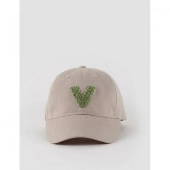 Gorra de algodón bordado con tira trasera regulable Victoria 9224002 Beige
