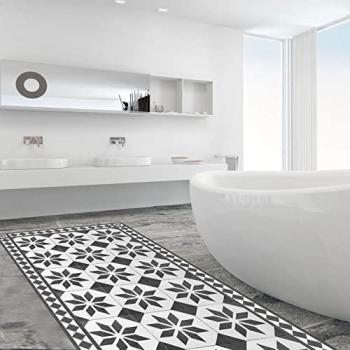 Alfombra de Vinilo Lavable Antideslizante para Cocina y Baño 50x120 Estilo Vintage Made in Italy