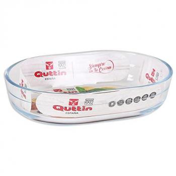 Molde Tarta Ovalado de Vidrio QUTTIN 23,7x18,8x5,6cm 1,5L para Repostería y Panadería