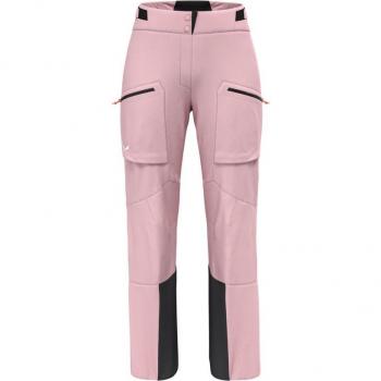 Pantalón de montañismo Salewa Sella 3L Powertex para mujer - Rosa/Negro - Talla XXL