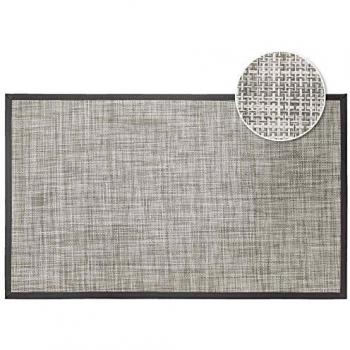 Alfombra Rectangular de PVC Tejido 45 x 75 cm Color Topo Estilo Vinilo