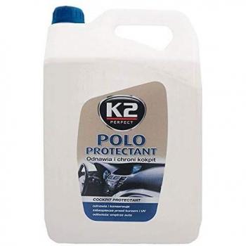 K2 - Polo Protectant - Limpia Salpicaderos Coche Acondicionador - Limpieza y Protección de Superficies - Apto En Plástico - Refresca el Interior de tu Automóvil - Protege contra el Polvo - 5L
