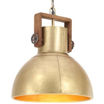 Lámpara colgante industrial redonda 25 W latón 40 cm E27