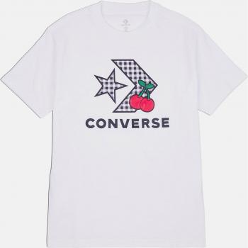 Camiseta Converse Cherry Star Chevron para mujer con diseño de estrella y logo Chevron