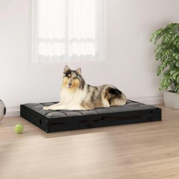 Estante para perros negro 91,5x64x9 cm madera maciza de pino