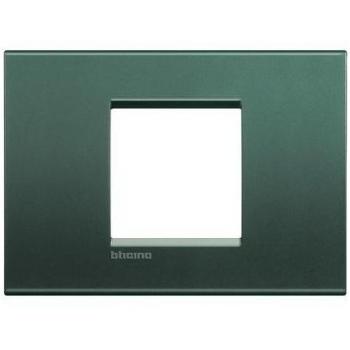 Placa Cuadrada Bticino Living Light Park 2 Módulos Centrales LNA4819PK