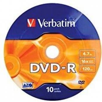 DVD Verbatim DVD-R 4.7 GB 16x Paquete de 10 unidades