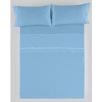 Juego de sábanas azul celeste para cama de 150
