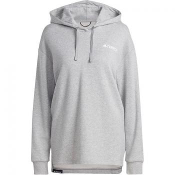 Sudadera de montaña Adidas Terrex Logo Hoody Mujer, color gris, talla L