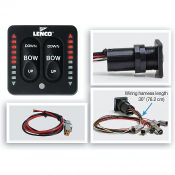 LENCO 15171-001 LED INDICATOR INTEGRATED TACTILE SWITCH KIT WITH PIGTAIL FOR DUAL ACTUATOR SYSTEMS