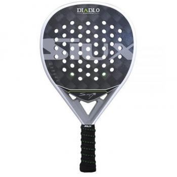 Pala de pádel Siux Diablo Revolution II Air, características: forma de lágrima, balance medio, núcleo de goma EVA blanda, superficie de carbono 3K, marco tubular de 100% carbono, diseño atractivo y ligero