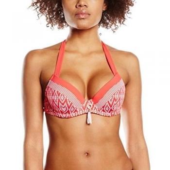Aubade Coconut Groove Plunge Coque, Parte de Arriba de Bikini para Mujer, Multicolore
