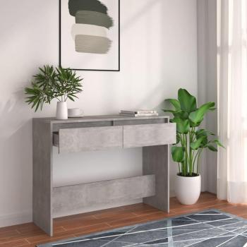 Mesa consola gris hormigón 100x35x76,5 cm en conglomerado