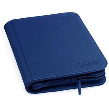 Ultimate Guard Zipfolio 160 - Álbum de colección para cartas, 8 bolsillos por página, material XenoSkin, color azul