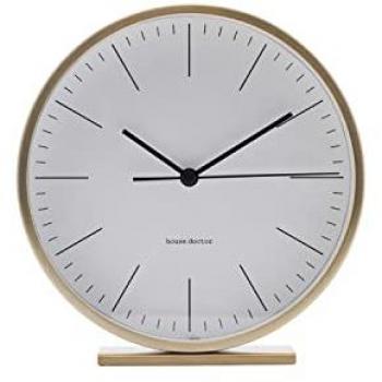 House Doctor Reloj de Mesa Hannah, Dorado, 15 x 15 cm