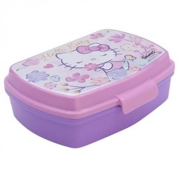 Caja de Almuerzo Plástica Rectangular Hello Kitty para Niños