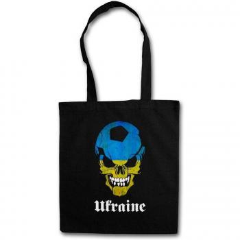 Urban Backwoods Black Classic Ukraine Football Soccer Skull Flag Bolsas de la compra reutilizables