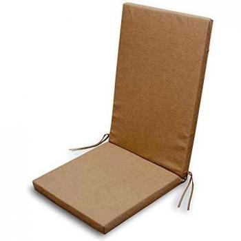 Cojín Desenfundable para Silla con Respaldo Chillvert Gandía 115x45x4,5 cm Camel