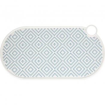TIAKI Alfombrilla de Silicona para Comederos con Rombo Verde - 50 x 25 cm