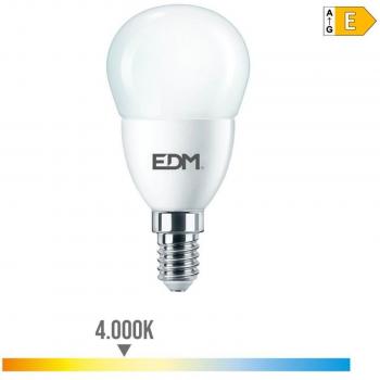 Bombilla esférica LED E14 7W 806 Lm 4000k Luz Día ø4,8x9,5cm